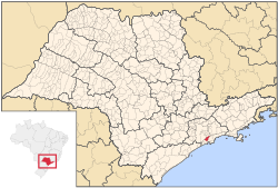Localização de Cubatão em São Paulo