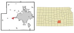 Location within Sedgwick County and Kansas