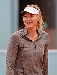 Sharapova at the Mutua Madrid Open 2015.jpg