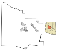 Location in Yavapai County and the state of Arizona