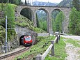 Strecke der Albulabahn zwischen Preda und Bergün