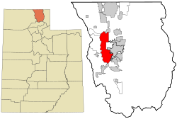 Location in Cache County and the state of Utah