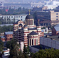 An Orthodox church on Khodynka Field commemorating the incident