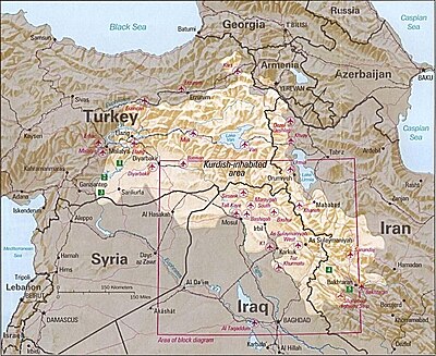 Kurdio/Kurdistano : La ŝtatoj sur kies teritorio etendiĝas partoj de Kurdio, evitas la esprimon Kurdio aŭ eĉ simple malpermesas uzon de tio.