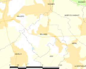 Poziția localității Bellaing