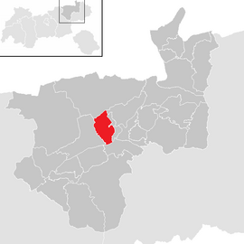 Poloha obce Angerberg v okrese Kufstein (klikacia mapa)