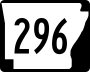 Highway 296 marker