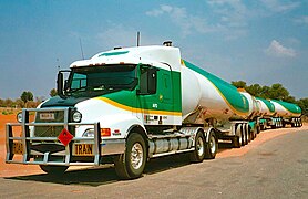 A road train in Australia