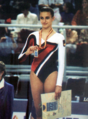 Carmen Acedo con el oro en mazas en el Mundial de Alicante (1993).