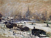 Claude Monet, Schnee in Amsterdam, 1874