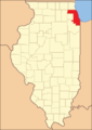 Cook County's current size was formed in 1839 by the creation of DuPage County