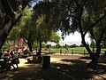 Playground and picnic area with view of mountains