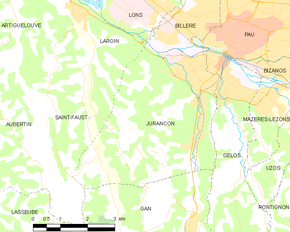 Poziția localității Jurançon