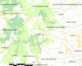 Poziția localității Rivolet