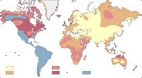 Map of blood group O among native populations