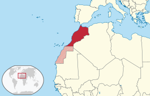 Localización de Marruecos