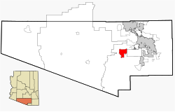 Location in Pima County and the state of Arizona