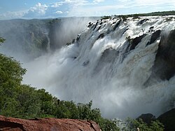 Ruacanan putoukset Cunenen ja Namibian rajalla.