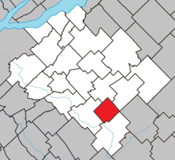 Location within Bellechasse RCM.