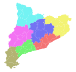 1995 års regionplan, etablerad 2006/2010 och med indelning fram till 2017.