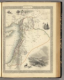 Osmanlı Suriyesi 1851 haritası