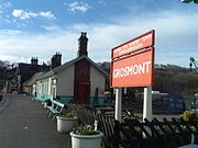 The North Yorkshire Moors Railway platform at Grosmont.