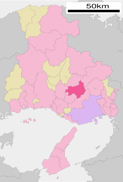 Location of Katō in Hyōgo Prefecture