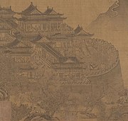 Lü Dongbin passing the Yueyang Tower by Xia Yong, Yuan dynasty