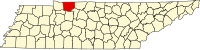 田納西州蒙哥馬利縣地圖