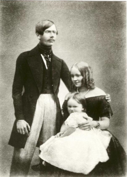 Герман цу Вид с женой и дочерью Елизаветой (1845)