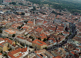 Pogled iz zraka na centar grada