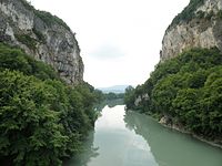 Gorge de Balme, Juradurchbruch der Rhone bei Yenne