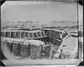 Fascine Trench Breastworks, Petersburg, Va. – NARA – 524792. Although identified as Confederate Trenches this is actually Union Fort Sedgwick aka "Fort Hell" which was opposite Fort Mahone aka "Fort Damnation"[303]