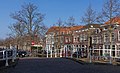 Delft, Blick auf eine Strasse (het Oosteinde) vom Molslaan