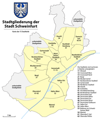 Stadtteile der Stadt Schweinfurt