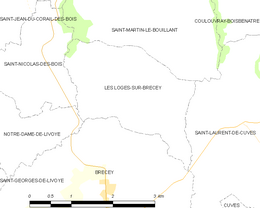 Les Loges-sur-Brécey – Mappa