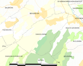 Mapa obce Dangolsheim