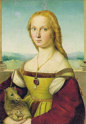 Raffael: Dame mit dem Einhorn, 1505–1507