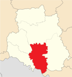Rajonens beliggenhed i Vinnytsja oblast