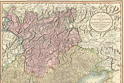 Карта на Грофовија Тирол (1799)