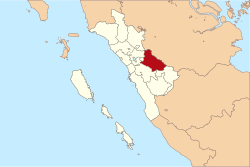 Location within West Sumatra