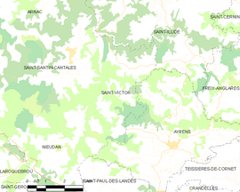 Mapa obce Saint-Victor