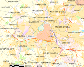 Mapa obce Lille