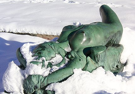 Näckrosen cast in bronze, Waldemarsudde, Stockholm.