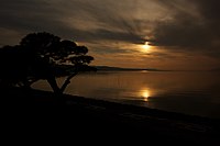 於松江市區看到的宍道湖的夕陽