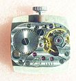 Miniaturuhrwerk einer Damenarmbanduhr 17 mm × 17 mm, Lutsch