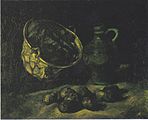 Still Life with Brass Cauldron and Jug, 1885, Van Gogh Museum, Amsterdam (F51)