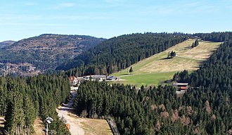 Ruhestein von der Skisprungschanze gesehen