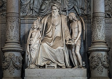 La statue du Titien par Pietro Zandomeneghi.