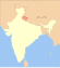 Map of India showing location of Uttarakhand